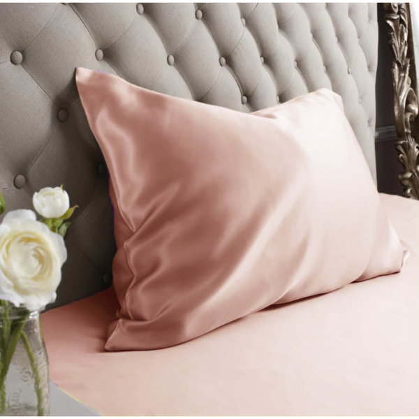 Šilkinis pagalvės užvalkalas MULBERRY LIGHT PINK, 22 momas (M/M), 50x70 cm